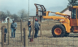 Fencing being put up by Members of the Dusty Trail Riders